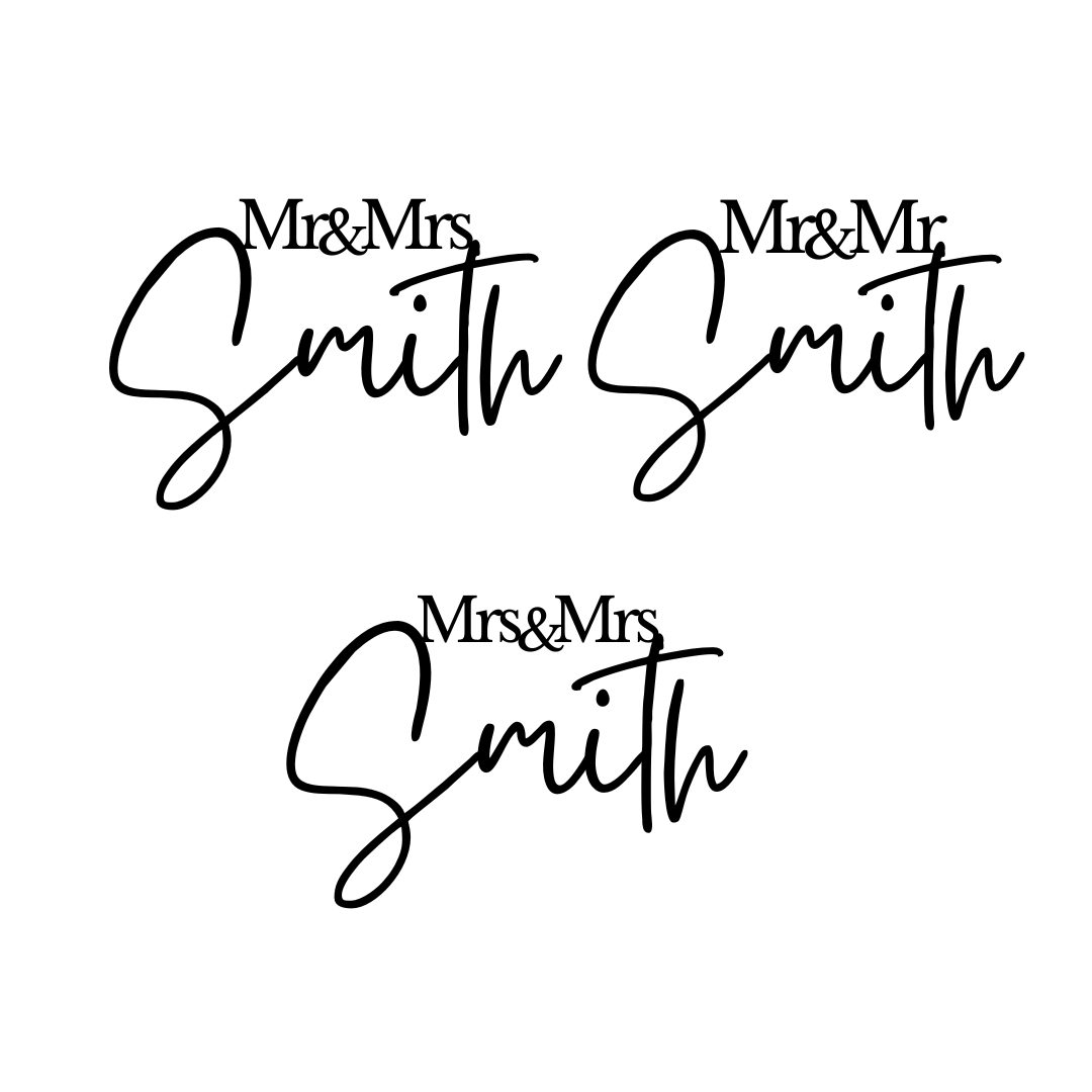 Custom Acrylic Wedding Cake Topper - Last Name Script