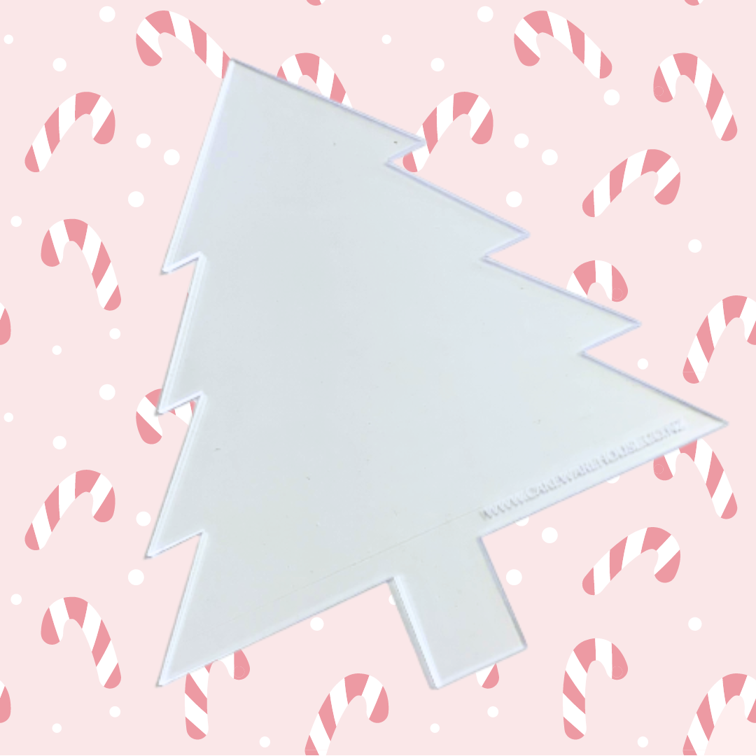 Acrylic Cake or Cookie Template - Christmas Tree 10"