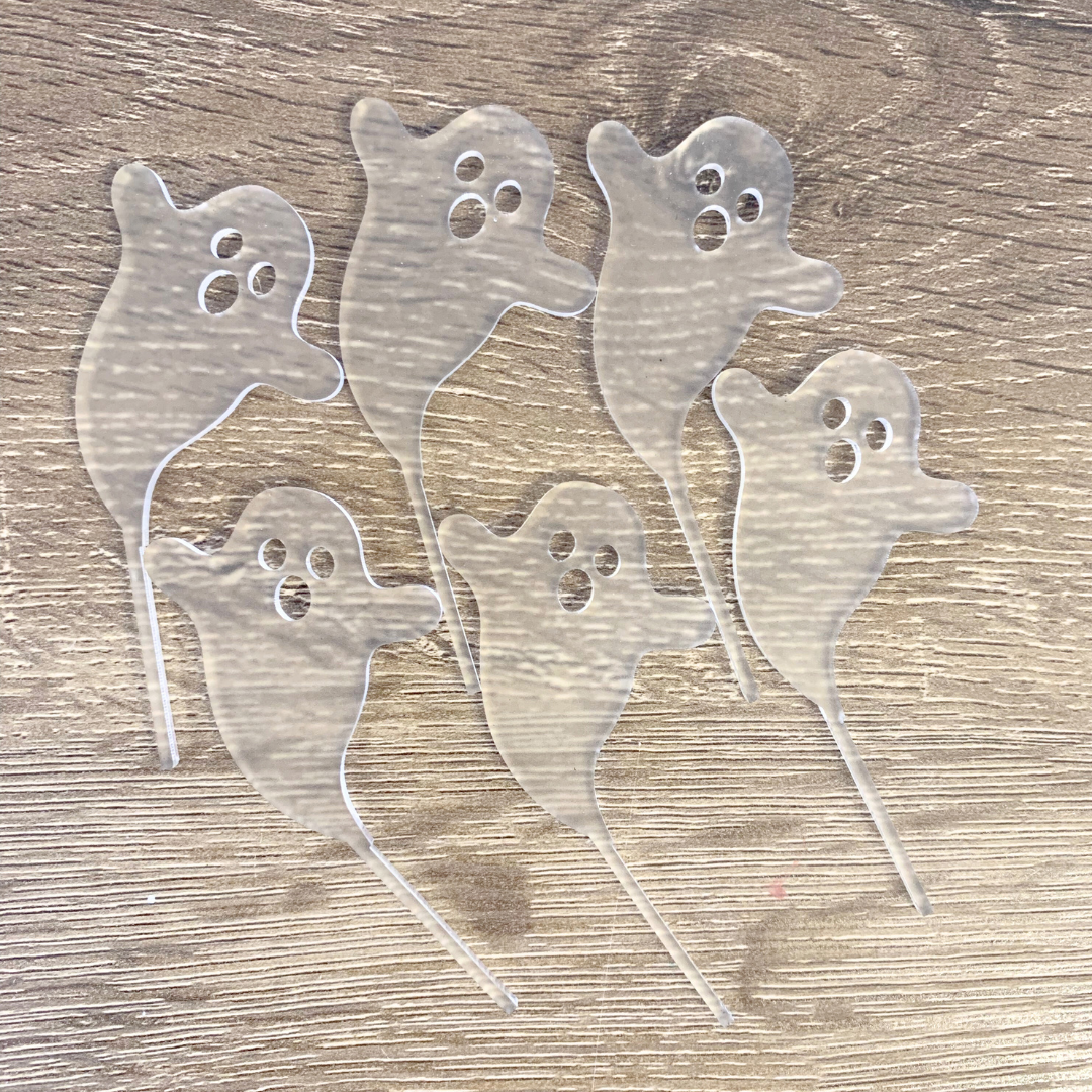 Halloween Cupcake Picks - Ghosts