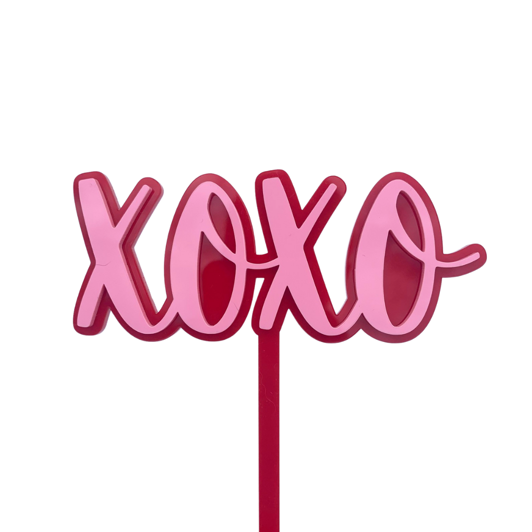 XOXO Acrylic Cake Topper