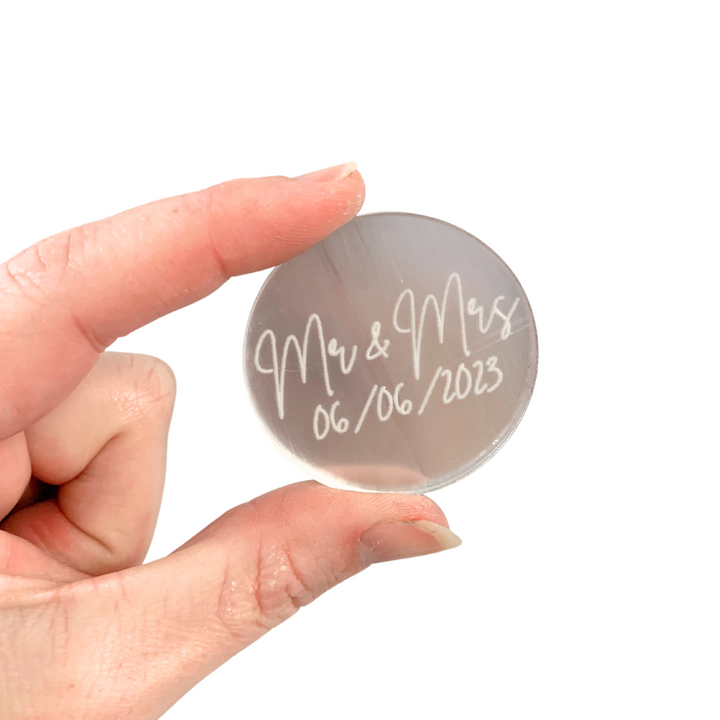 Custom Mini Topper Plaque - Gold, Rose Gold or Silver