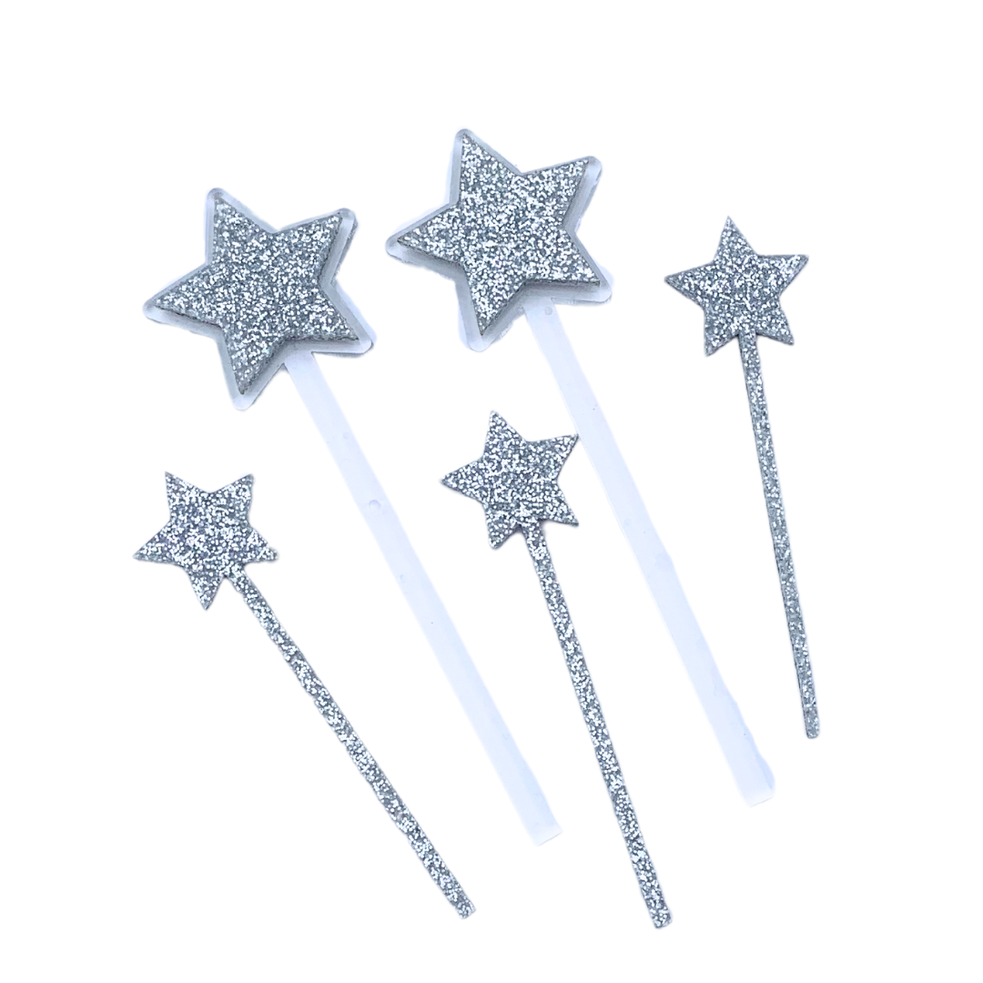 Acrylic Glitter Star Picks