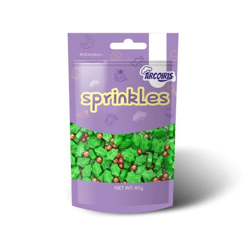 Arcoiris Holly Christmas Sprinkles