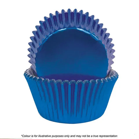 Blue Foil Baking Cups - Cupcake Cases (Standard)