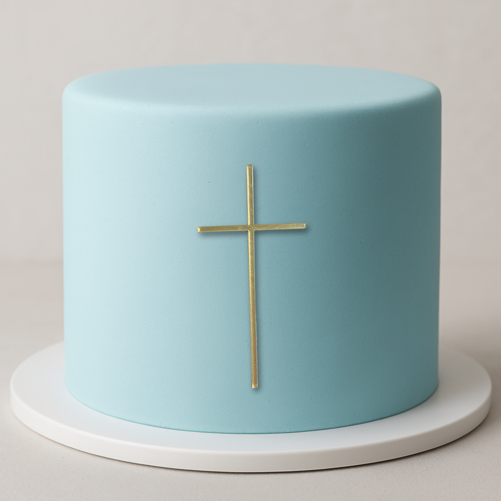 CW Cake Charm - Modern Cross