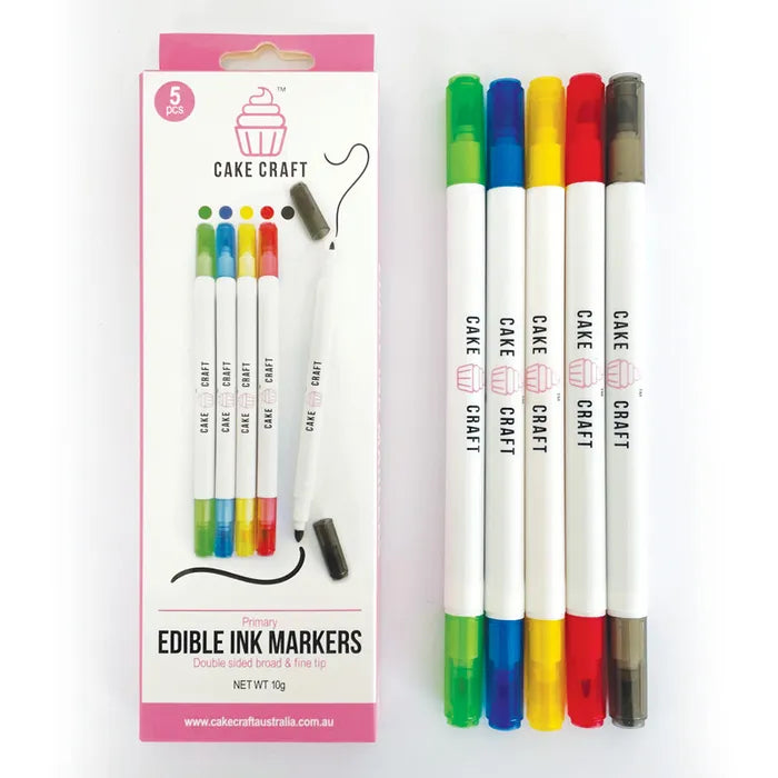 Cake Craft Edible Food Pen Set - Primary