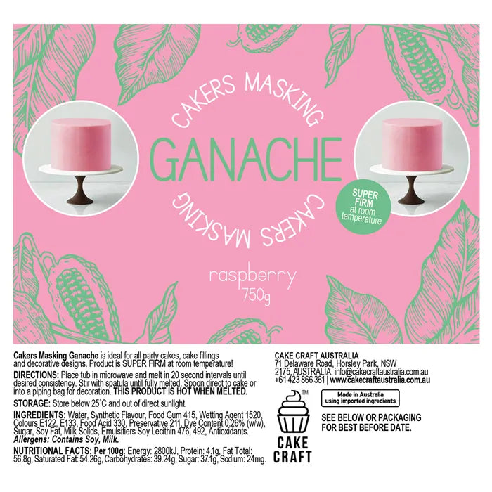 Cake Craft Ganache 750g - Raspberry