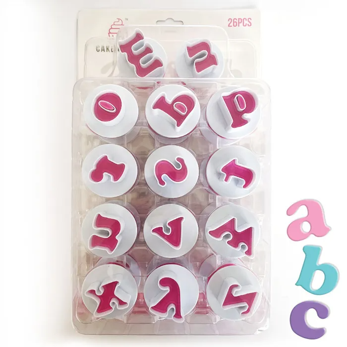 Cake Craft Large Alphabet Plunger Cutters - Lower Case