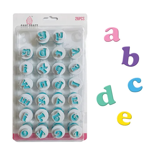 Cake Craft Mini Alphabet Plunger Cutters - Lower Case