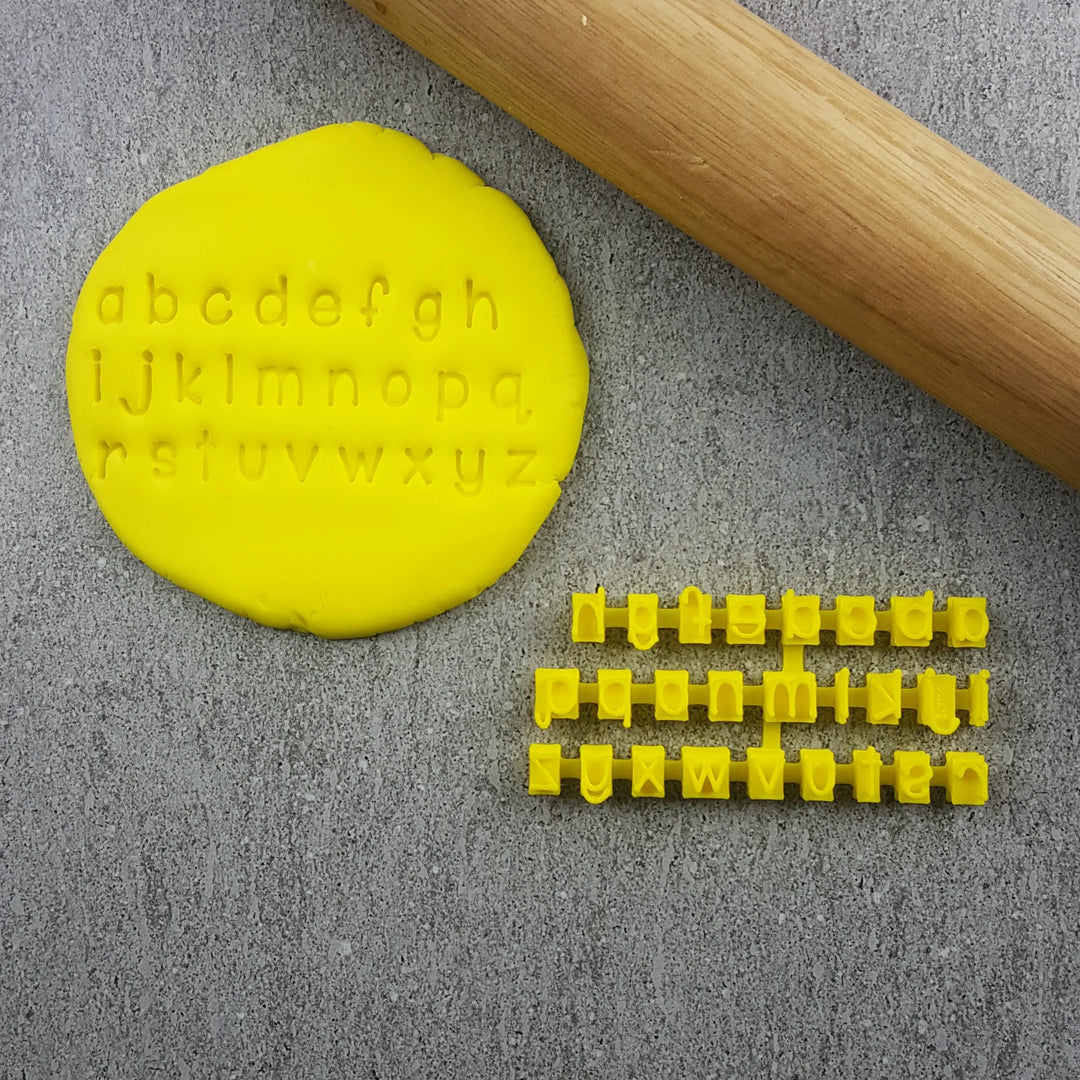 Custom Cookie Cutters Handwriting Letterpress Set - Lower Case