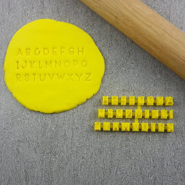 Custom Cookie Cutters Handwriting Letterpress Set - Upper Case
