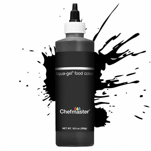 Chefmaster Gel Colour - Coal Black (298g bottle)