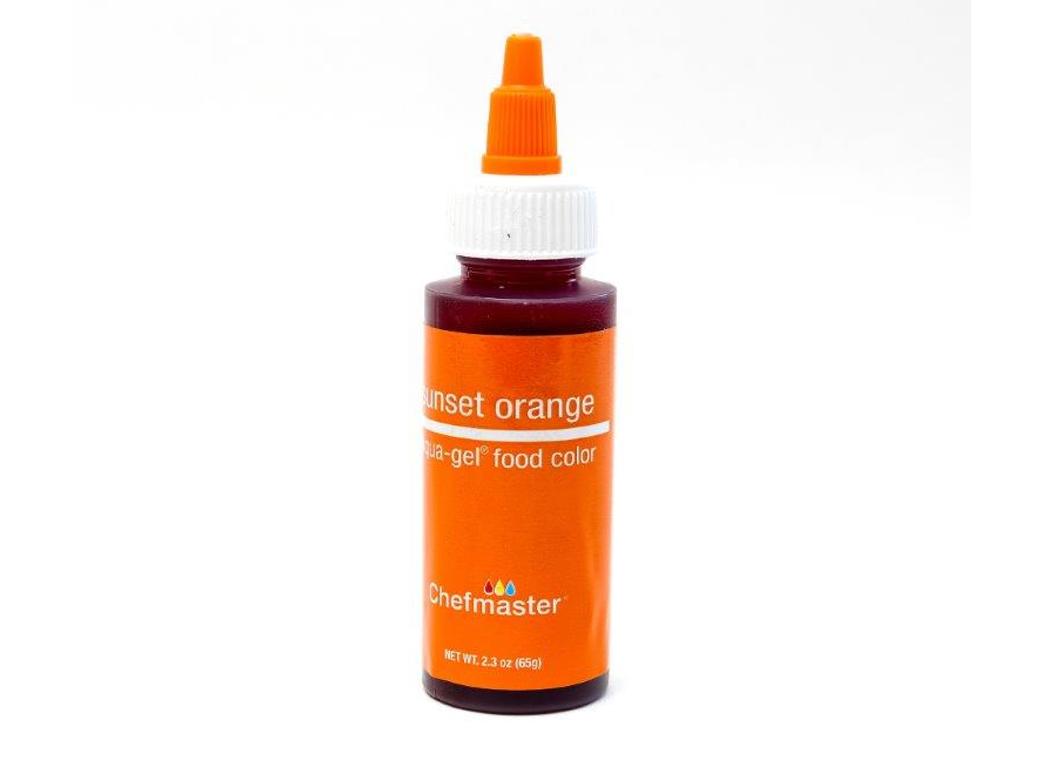 Chefmaster Gel Colour - Sunset Orange (65g bottle)