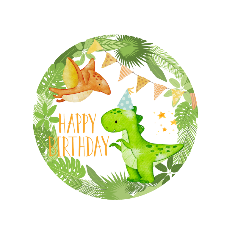 Edible Icing Cake Image - Dinosaur Birthday
