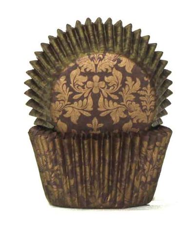 High Tea Small - Baking Cups - Brown/Gold 100pk
