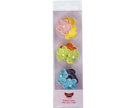 Go Bake 12pc Daisy Dec Ons - Bright