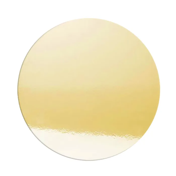 10" Round Cake Board 6mm - Mirror Gold