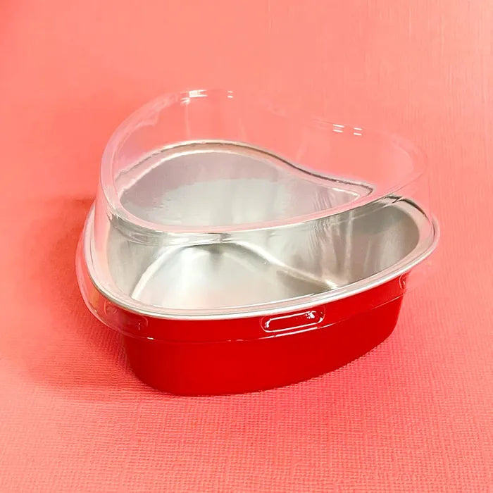 BULK Foil Baking Cups with Lids - Red Heart 50pk