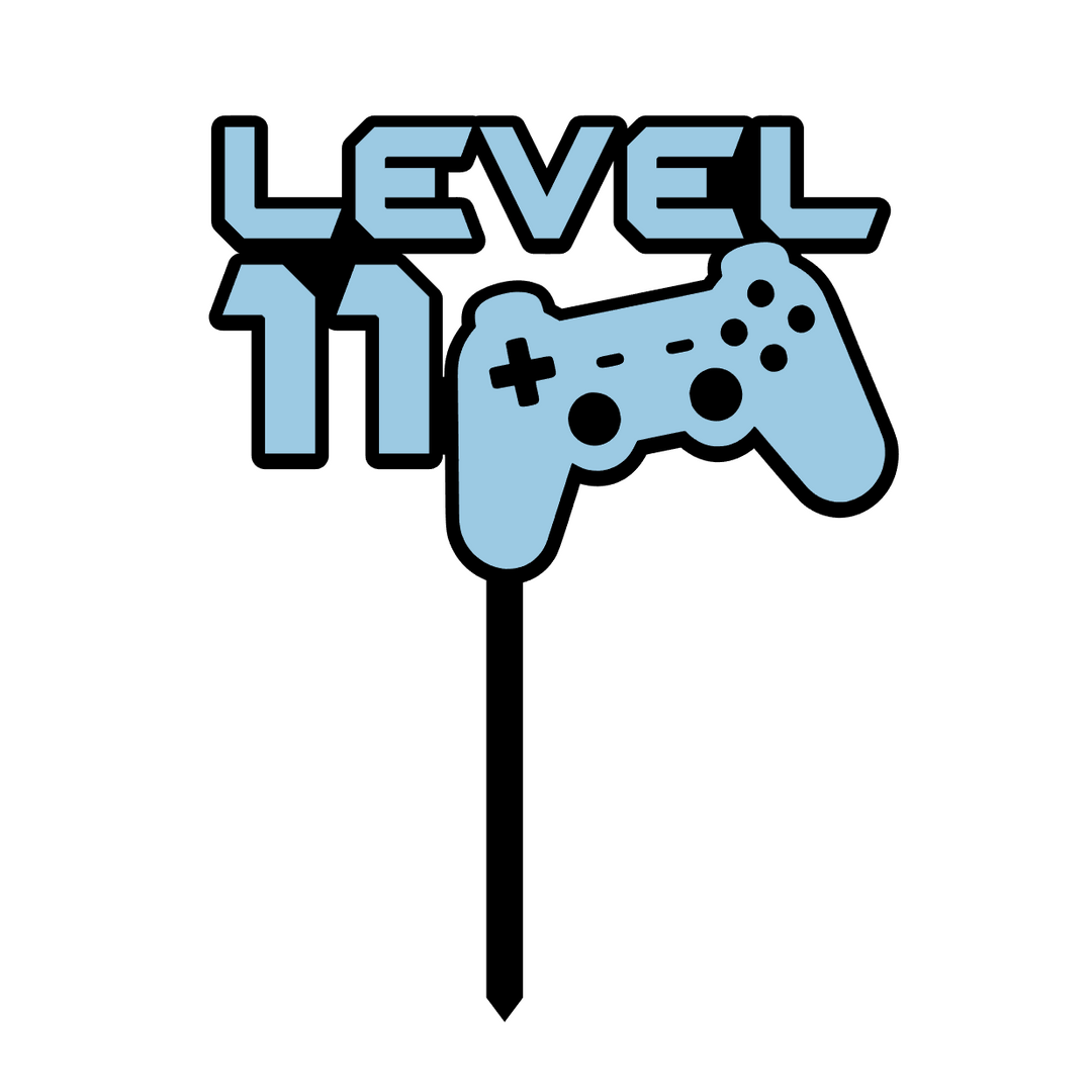 Custom Number Gaming Level Cake Topper