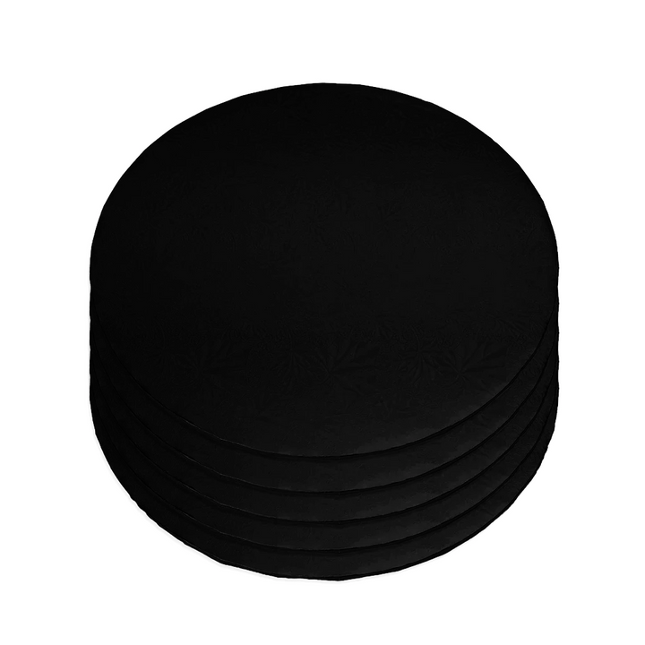 BULK 12" Round Cake Board 6mm - Matte Black - Pack of 5