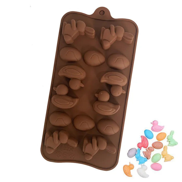 Mini Egg, Bunny and Duck Silicone Mould
