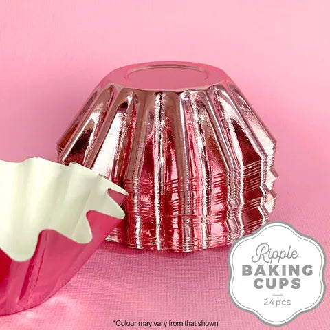 Ripple Baking Cups - Rose Gold