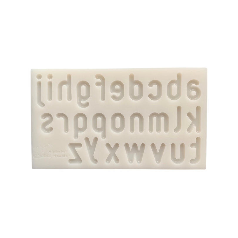 Round Font Silicone Mould - Lower Case