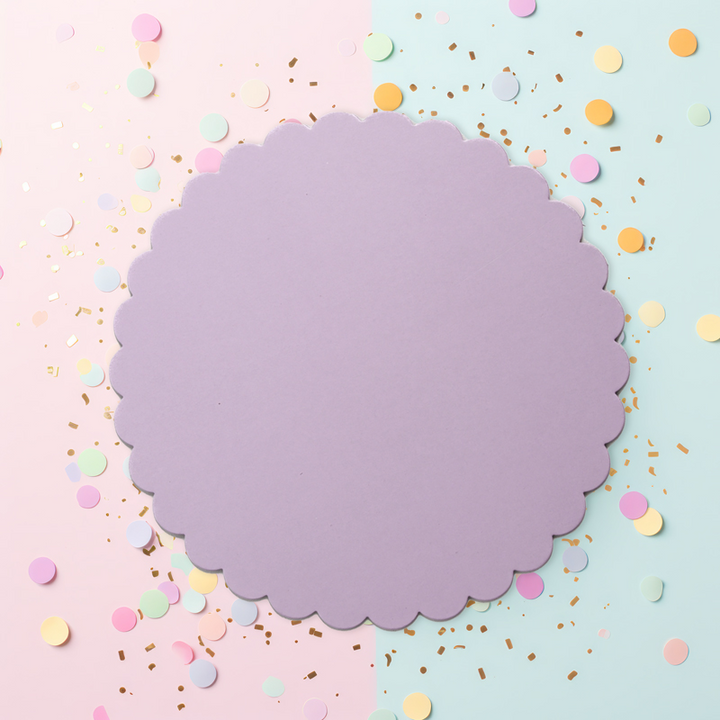 10" Scalloped Cake Board 6mm - Lilac Purple