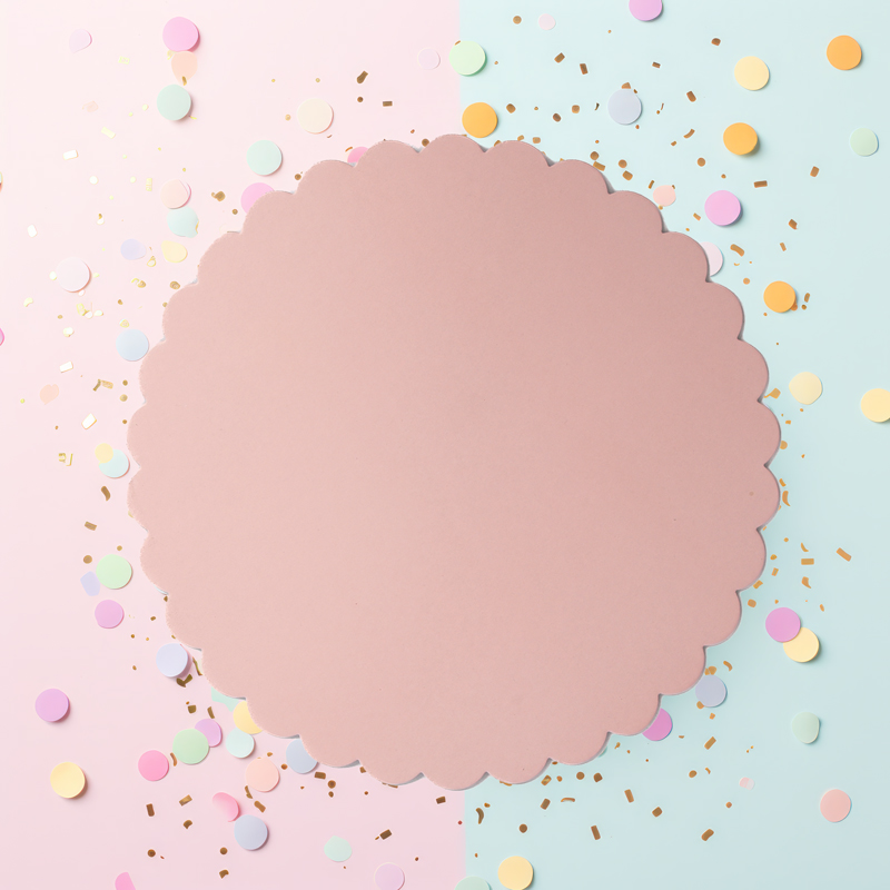 10" Scalloped Cake Board 3mm - Pink