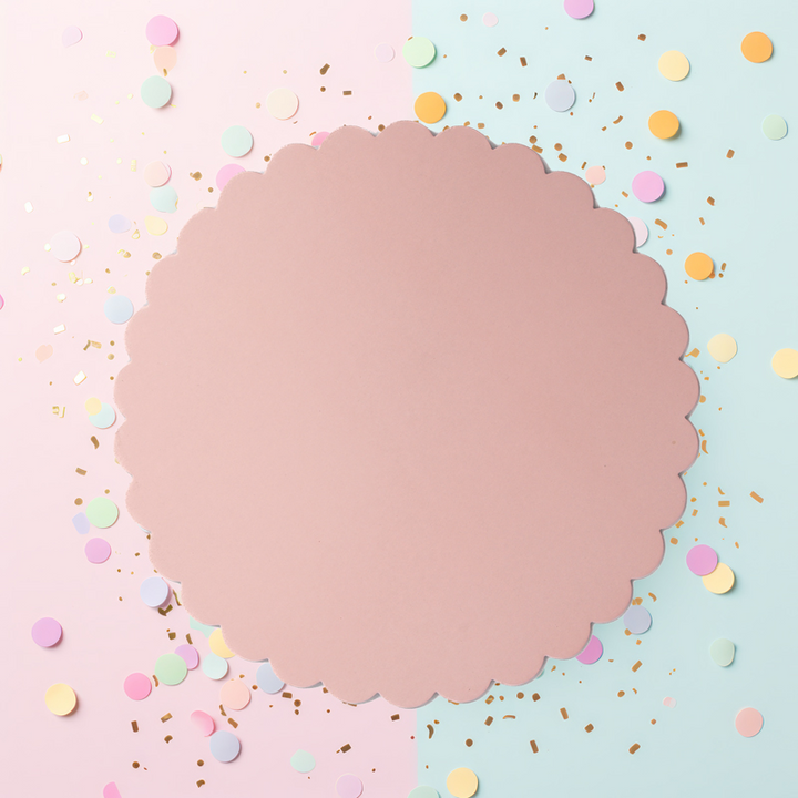 10" Scalloped Cake Board 3mm - Pink