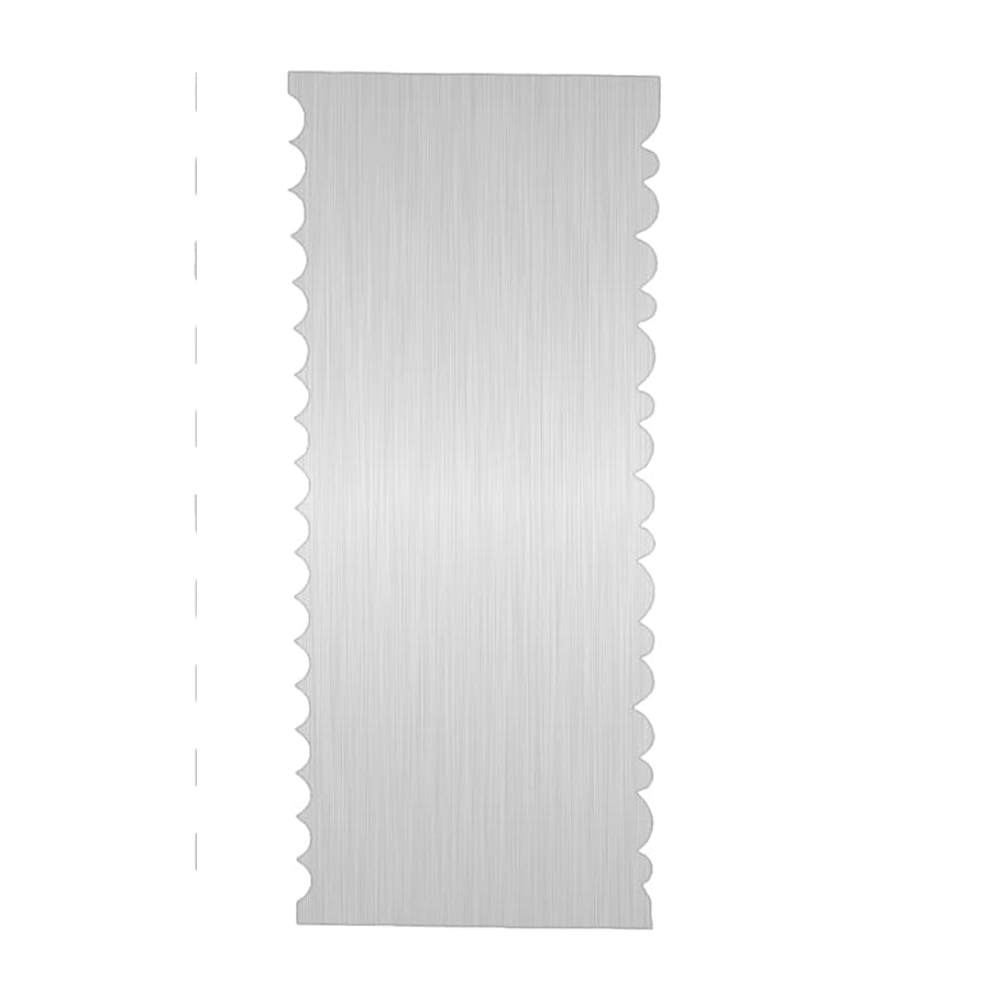 Stainless Steel Double Sided Comb Scraper - Scalloped