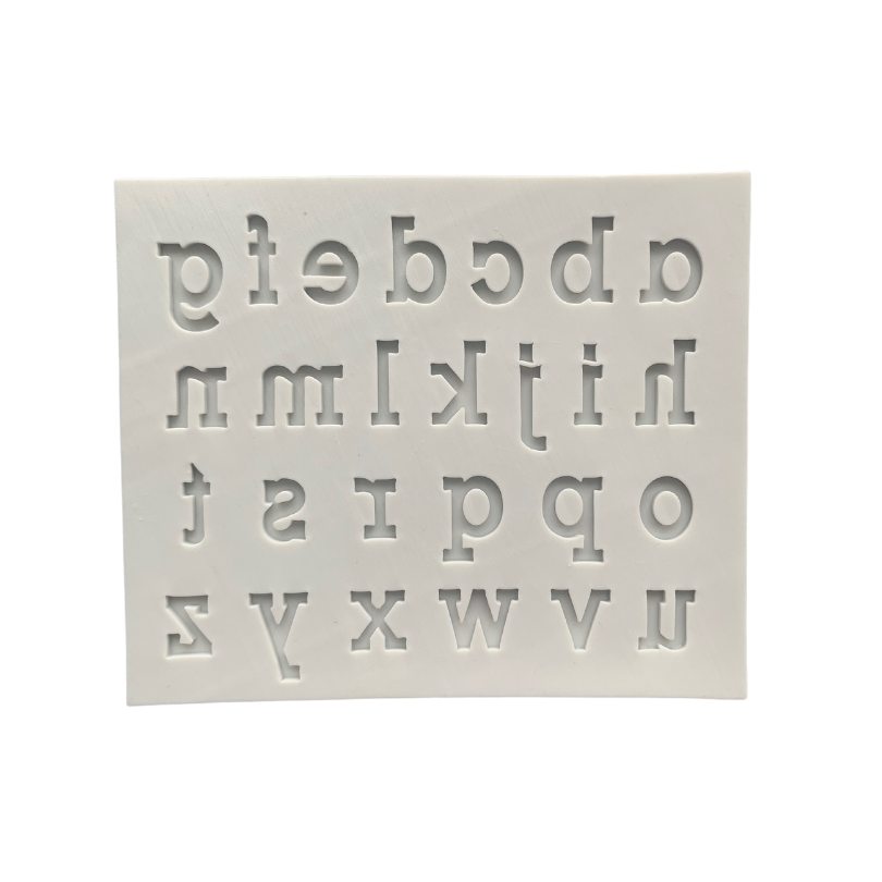 Serif Font Silicone Mould - Lower Case Letters