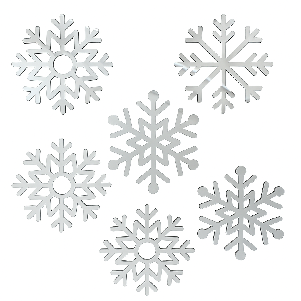 Snowflake Acrylic Cake / Cupcake Charms - Small