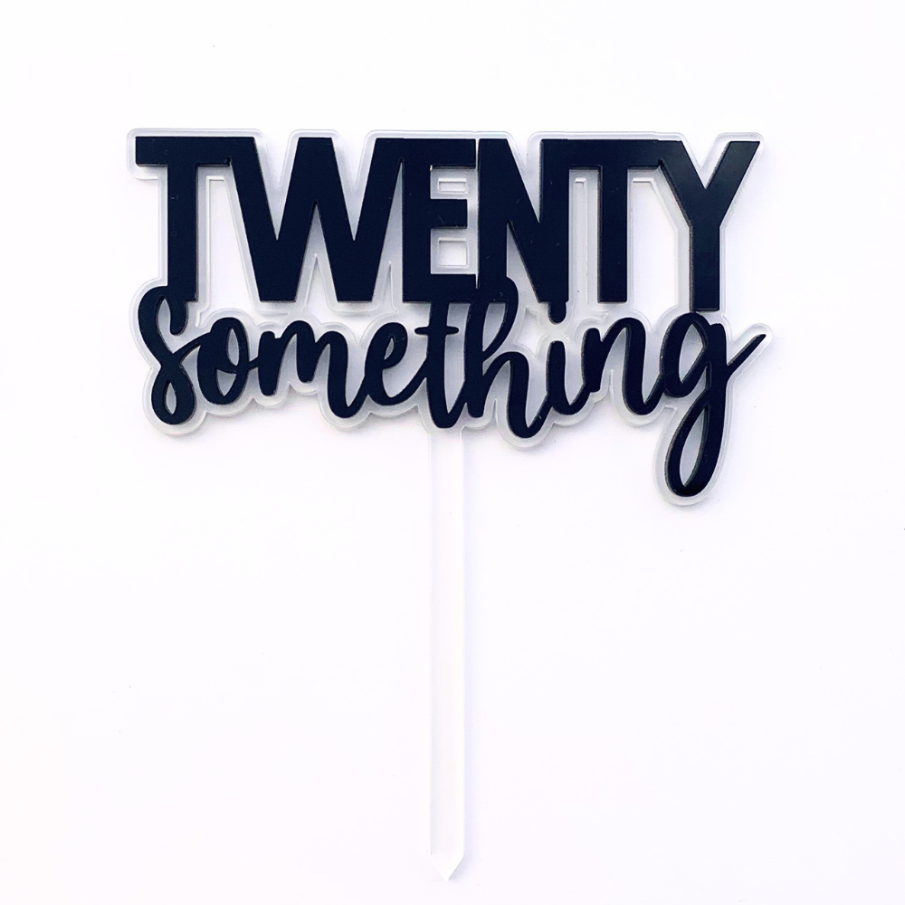 Twenty Something Double Layered Cake Topper
