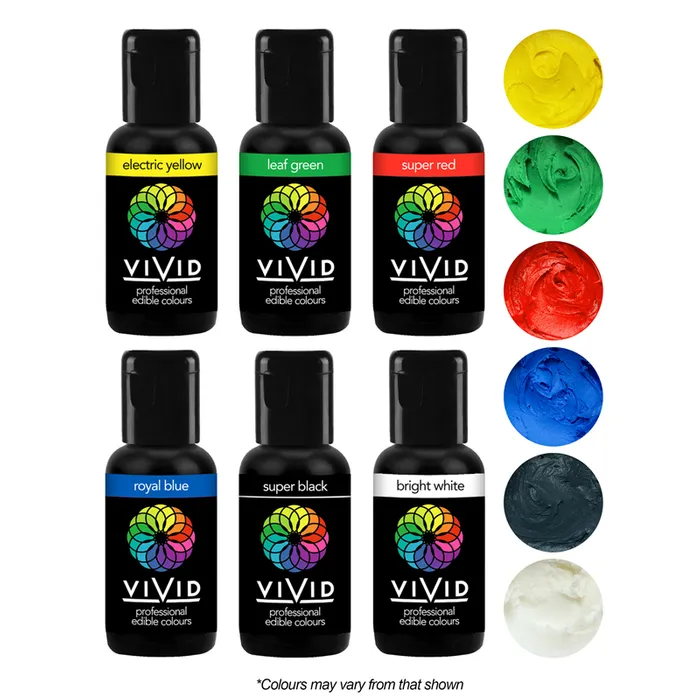 Vivid 6 Pack Gel Colours - Primary