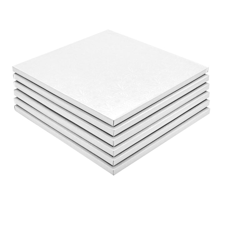 BULK 12" Square Cake Board 6mm - Matte White - Pack of 5