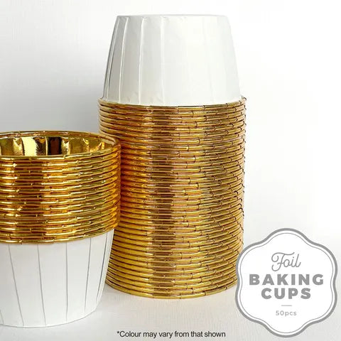 Wish Foil Baking Cups - Gold + White