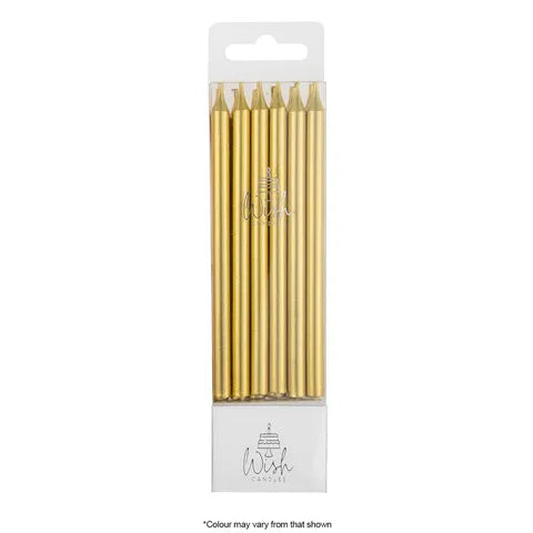Wish Tall Gold Candles
