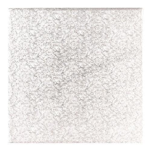 12" Square Cake Board 6mm - Silver