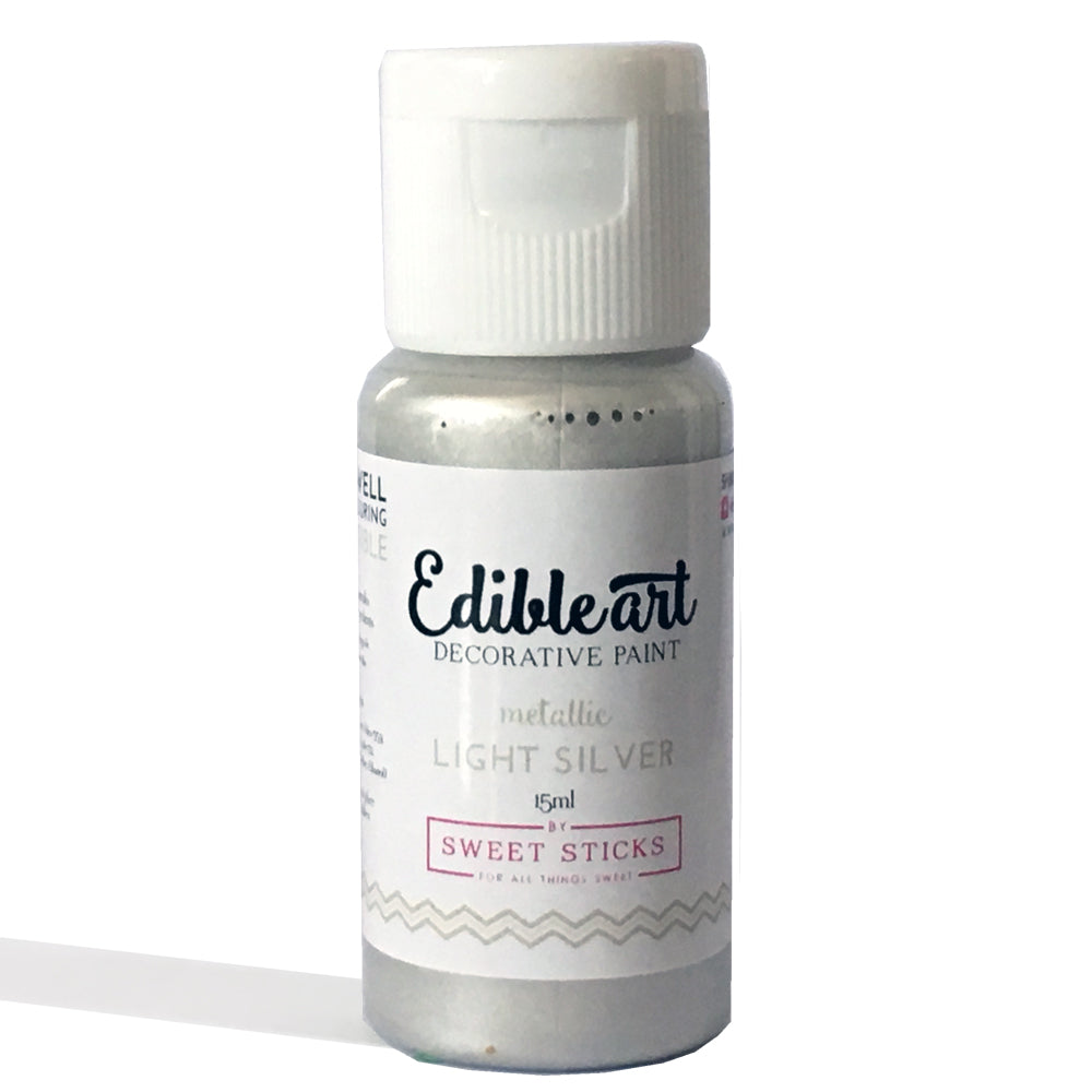 Edible Art Paint - Metallic Light Silver