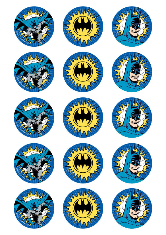 Edible Icing Cupcake Images - Batman