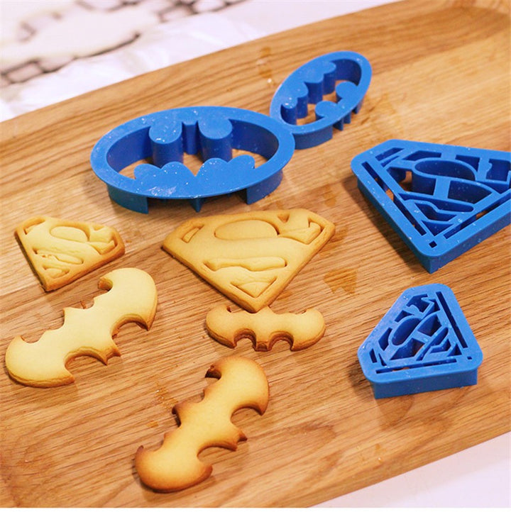 Batman and Superman Cookie Cutter Set