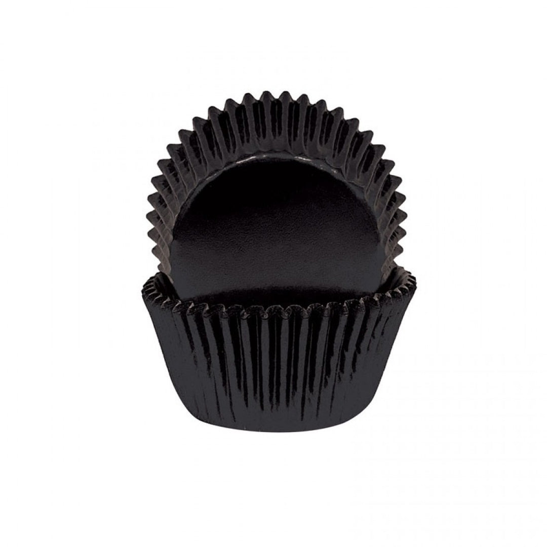 Black Foil Baking Cups - Cupcake Cases (Small)