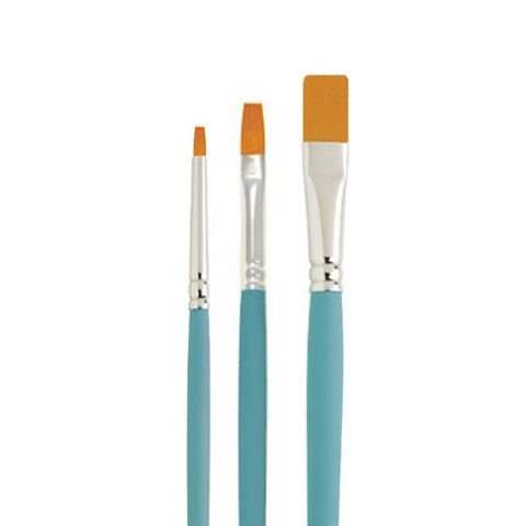 Cake Craft 3pc Flat Paint Brush Set