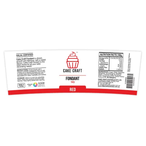 Cake Craft Fondant 1kg - Red