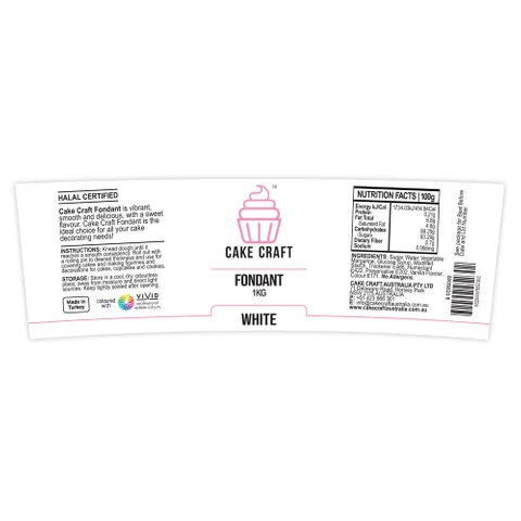 Cake Craft Fondant 1kg - White