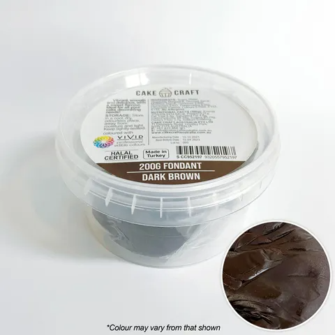 Cake Craft Fondant 200g - Brown