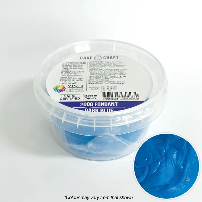 Cake Craft Fondant 200g - Dark Blue