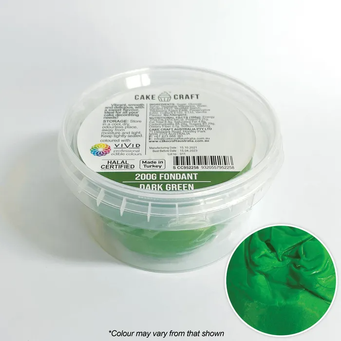 Cake Craft Fondant 200g - Dark Green