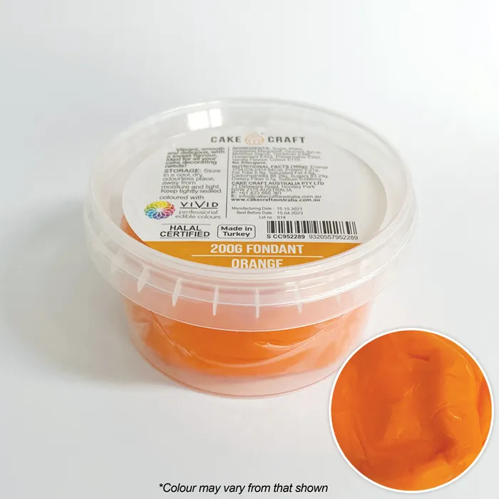 Cake Craft Fondant 200g - Orange